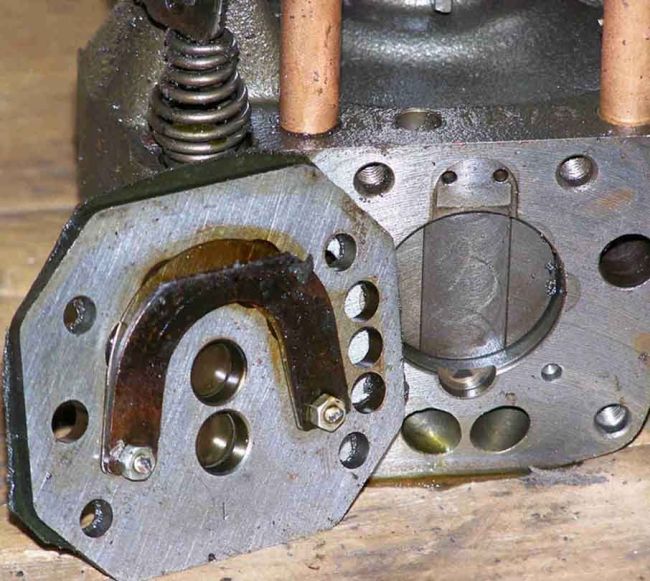 válvula de descarga de um compressor