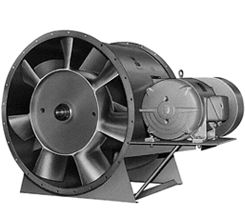 O ventilador axial com pás (ou vaneaxial) suporta alta pressão e é mais compacto que sistemas centrífugos utilizados para a mesma aplicação